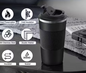 510 ml Double-Wall Vacuum Insulated Stainless Steel Coffee Tumbler with Spill-Proof Flip Lid – Black | Hot & Cold Beverage Travel Mug