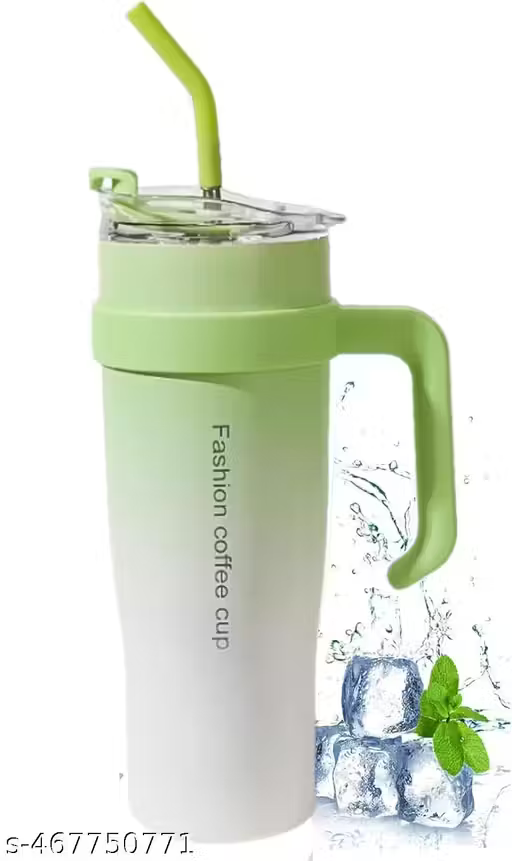 1.2 Litre Stainless Steel Insulated Tumbler with Handle, Straw & Lid – Leak-Proof Reusable Water Bottle for Office, Gym & Travel